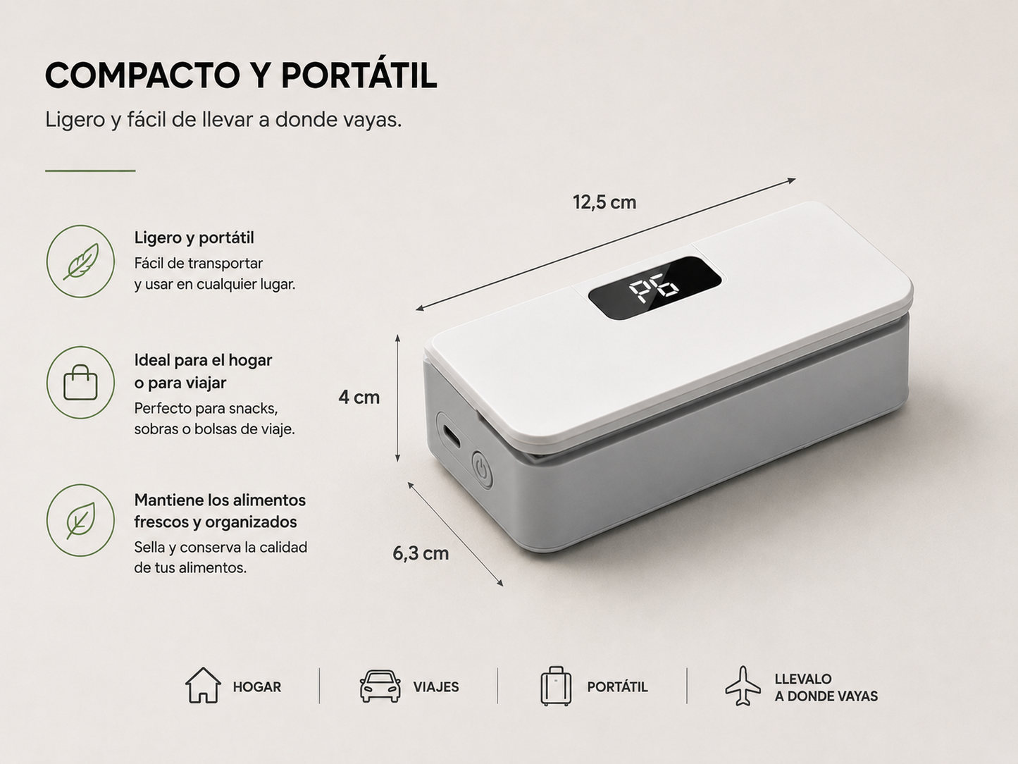 Sellador de Bolsas Recargable
